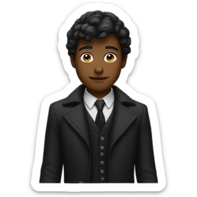 Garçon noir de peau qui tombe sticker