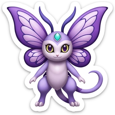 Butterfree-Lunala-Espeon-Fakémon-hybrid-creature (full body)  sticker