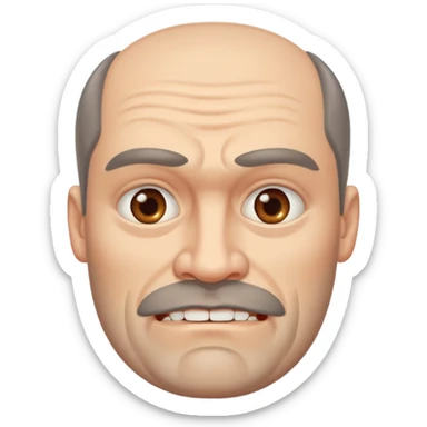 big  square-faced russian man thick jawed sticker