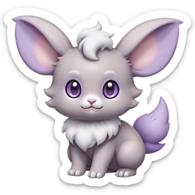 Minccino-Espurr-Cinccino-creature-hybrid sticker