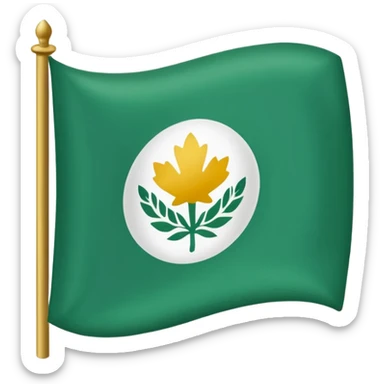 Bandera con tres franjas horizontales de la misma envergadura: verde, blanca y verde sticker