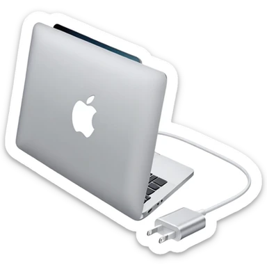 MacBook cargando sticker