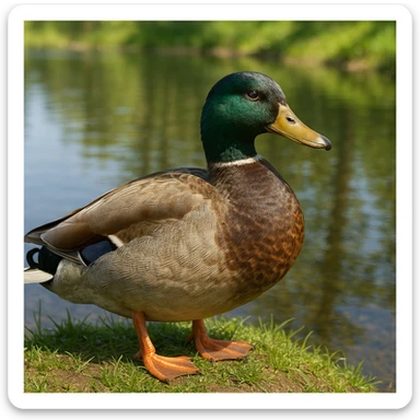 highly realistic duck sticker