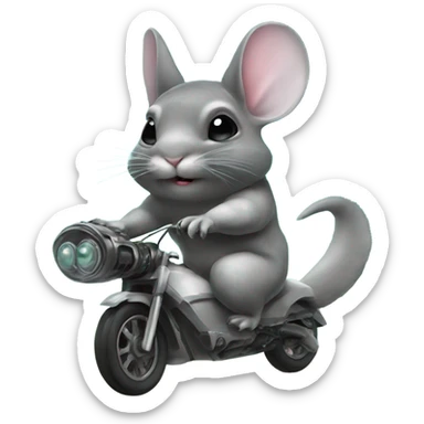 Chinchilla riding an alien sticker