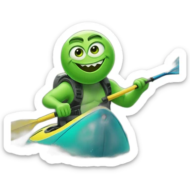 Mike Wazowski on kayaking sticker