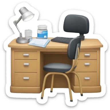  DESK, CHAIR AND HEALTH SUPPLIES sticker
