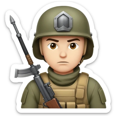 Quelqu un qui va à la guerre  sticker