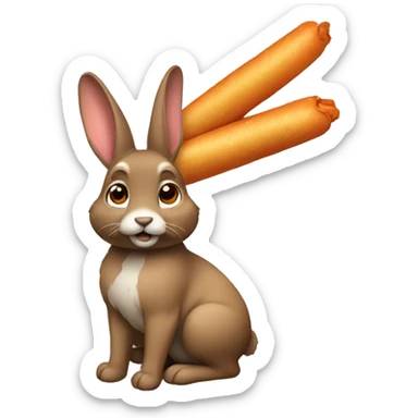Conejo con orejitas sticker