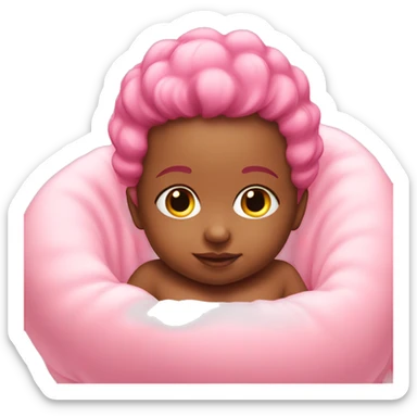 Heart pink baby sticker