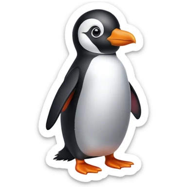 Pingüino negro sticker
