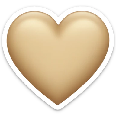 Beige heart  sticker