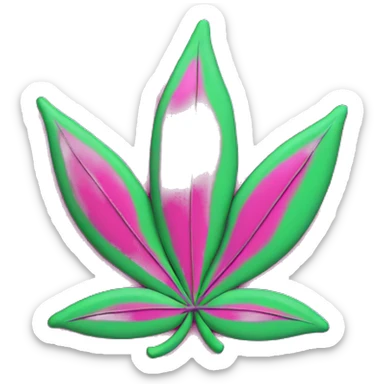 Hot pink 420 sticker