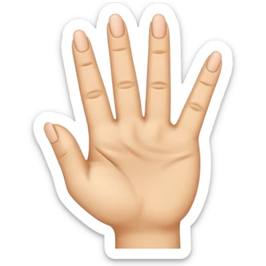 I want a emoji with just middle finger bend towards and every other fingers amd thumb straight  sticker