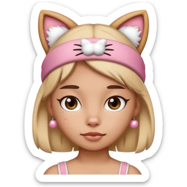 Kitty headband sticker
