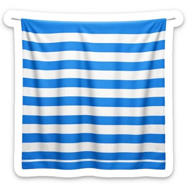 Beach towels blue and white sticker