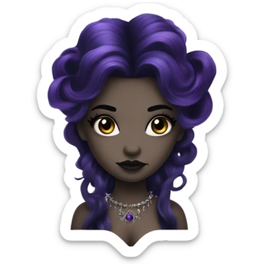 goth mermaid hime girl sticker