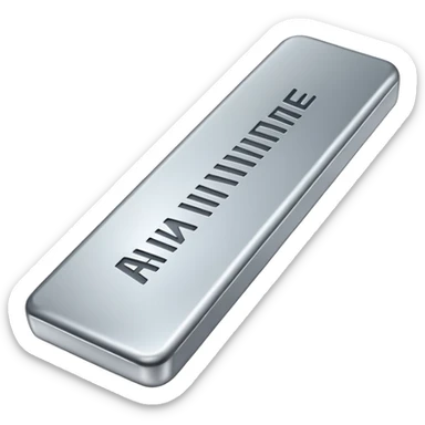 Create a silver bar in the avive gold bar style sticker