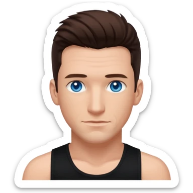 JC Chasez blue eyes, brown hair, black tank top sticker