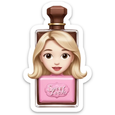Sabrina carpenter sweet tooth perfume (shaped liked a light pink chocolate bar)  sticker