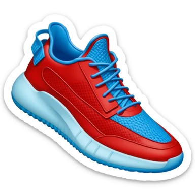 Red and bright blue Yeezys sticker