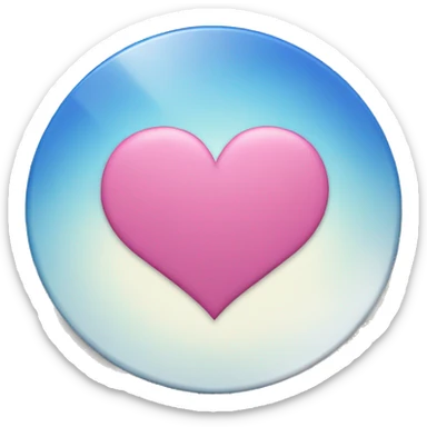 one pink one blue heart shaped vinyl disc sticker