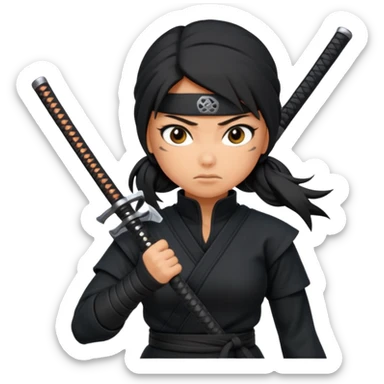 ninja woman chaos coordinator sticker