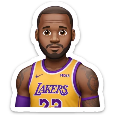 LeBron James Lakers sticker