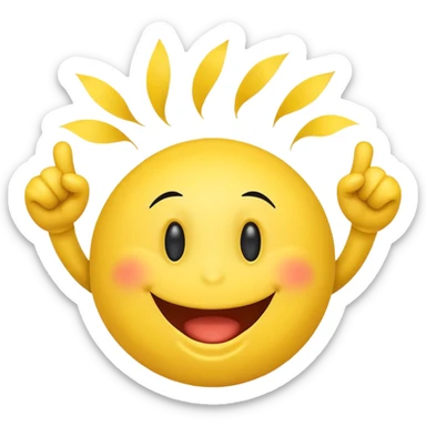 a cheering smiley and "Rabea!!!"   sticker