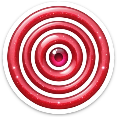 red glitter portal sticker