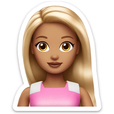 pretty barbie  doll sticker