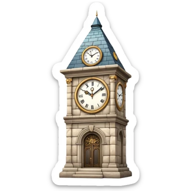 make an emoji which are a clock tower sticker