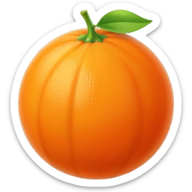 tangerine sphere, juicy orange sticker