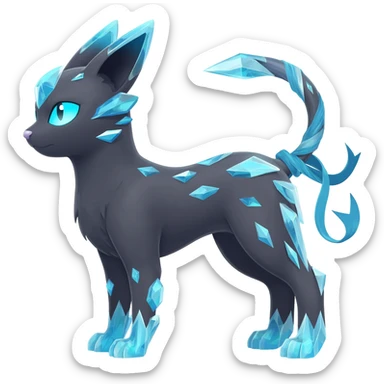Umbreon-Glaceon-Sylveon-hybrid-animal-Fakémon-Pokémon-fusion sticker