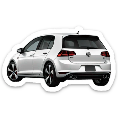 Black 2016 four door Volkswagen GTI sticker