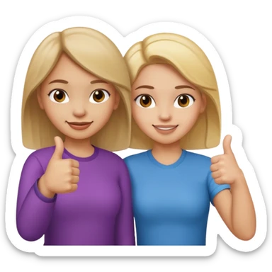 

a girl with a thumb ups and one with thumbs odwnv



 sticker