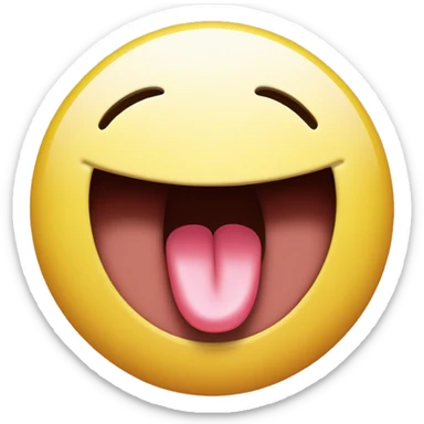 smiley face with tongue sticking out  sticker