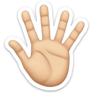 a TOK emoji of hand with six fingers sticker