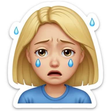 Ağlayan kız sticker