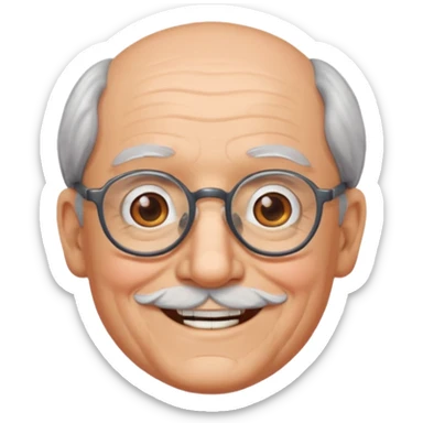 Grandpa wearing glasses sticker