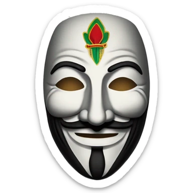 st basil cathedral guy fawkes mask sticker