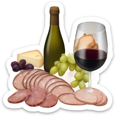 charcuterie board with wine  sticker