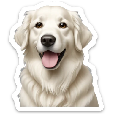 white golden retriever  sticker