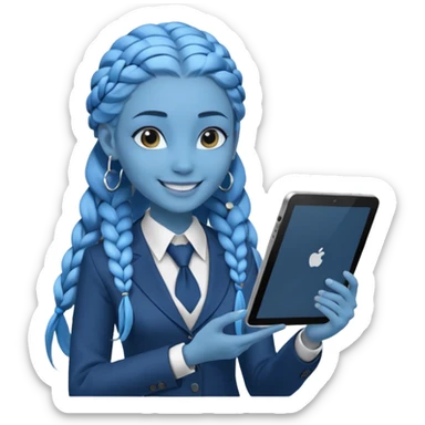 Avatar woman for audit and explanations sticker
