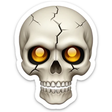Terror rostro de calavera sticker
