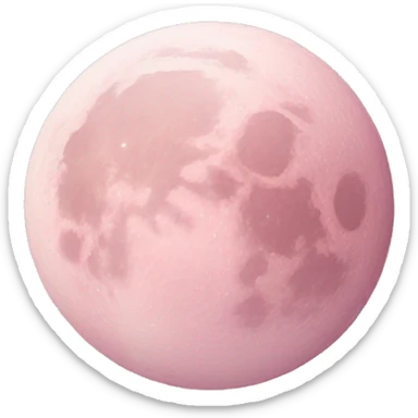 pastel pink moon sticker