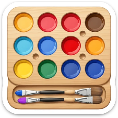 Palette with brush sticker