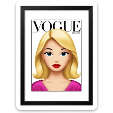 vouge magazine cover book sticker