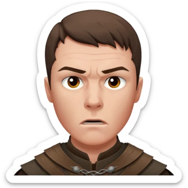 gofery angry  from Games of throne character face only younger sticker