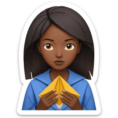 Street Origami Folder black woman sticker