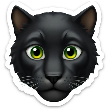 Animal pantera negra con ojos verdes sticker